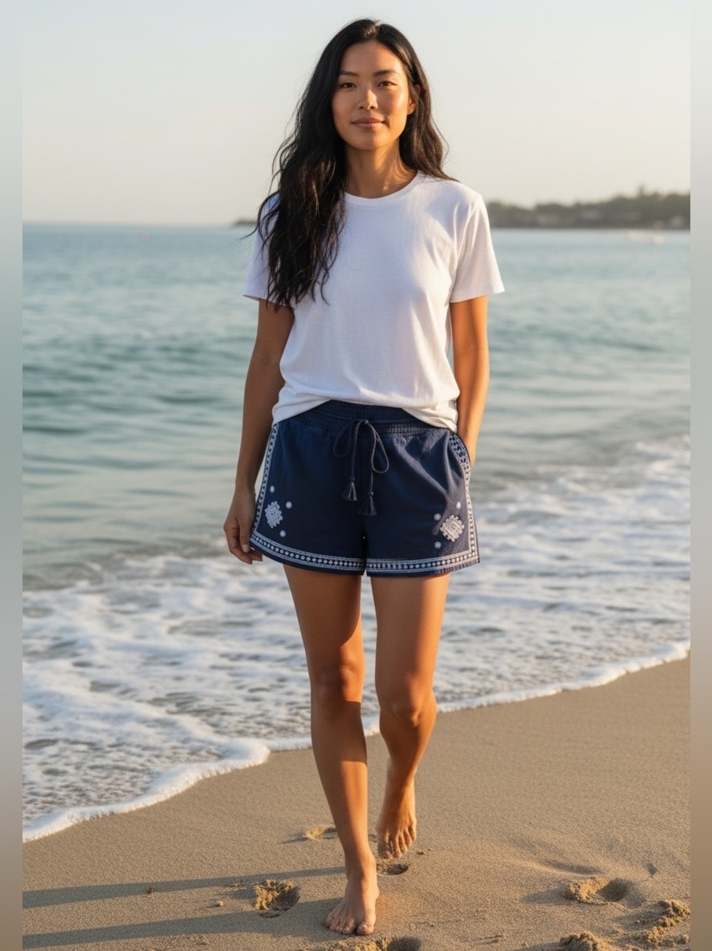 J Crew Embroidered Pull On Shorts (K)